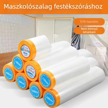 Bútorokhoz készült átlátszó, megerősített porvédő műanyag fólia – teljes fedésű otthoni használatra