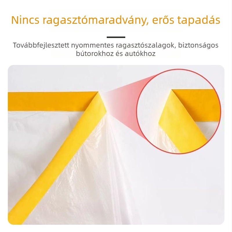 Átlátszó porvédő film bútorokra, kanapévédő, műanyag PE-film, téglalap alakú, vágásra alkalmas, különböző méretek, testreszabható.