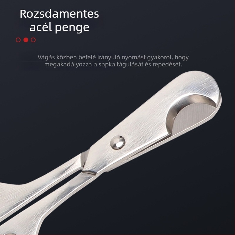 Kétélű szivarvágó, hordozható, kézzel készített, rozsdamentes acél