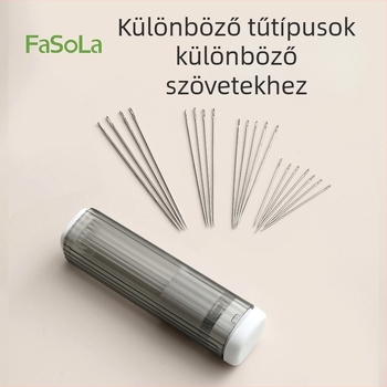 FaSoLa mágneses tűtartó doboz és hordozható kézi varráskészlet — varrós- és hímzőtűk, tűcső és varráskitépő eszköz