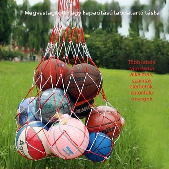 Nagy hálós hordtáska kosárlabda-, röplabda- és futball-labdáknak – 10–20 labda fér el benne