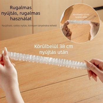 Lógó PE élelmiszer-minőségű fóliafedél, egyszer használatos, porvédő zöldségfedő háztartási hűtőhöz