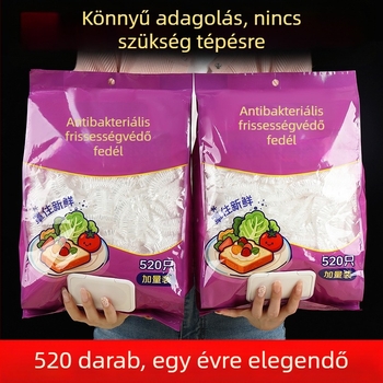 Élelmiszer-fóliatakaró maradékokhoz, egyszer használatos, porálló, többfunkciós, rugalmas szájjal