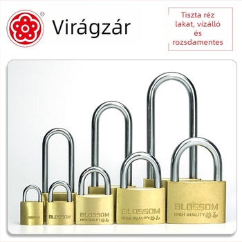 Plum Blossom zár, vékony rézből, hosszabbított zárszerkezettel, külső ajtóhoz, modern minimalista stílus, háztartási zár