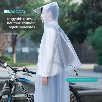 Kerékpáros esőponcsó egyben, hátizsákkal, felnőtteknek
