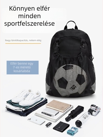 Uniszex sporttáska kosárlabda és futball számára, külön cipőrekesszel, vízálló, nagy kapacitású