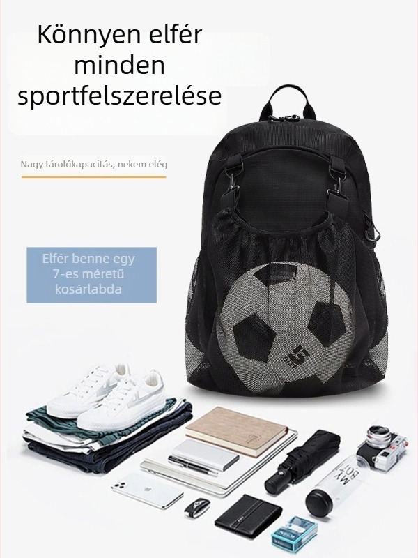 Uniszex sporttáska kosárlabda és futball számára, külön cipőrekesszel, vízálló, nagy kapacitású