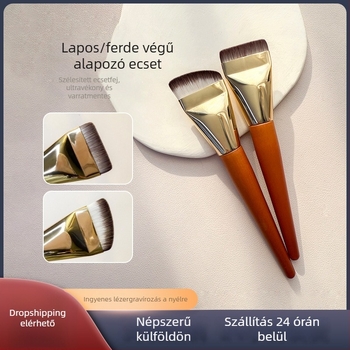 Alapozó ecset, lapos fejű, ívelt, sima felhordás - nyom nélküli