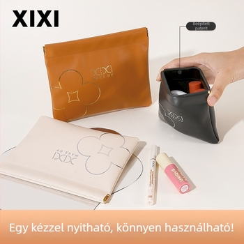 Xixi hordozható kozmetikai táska krémszerű textúrával, finom és puha, kompakt