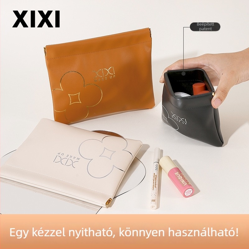 Xixi hordozható kozmetikai táska krémszerű textúrával, finom és puha, kompakt