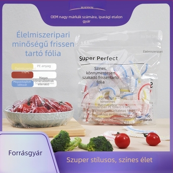 Egyszer használatos nagy méretű vastagított élelmiszer-minőségű műanyag tálfedél a hűtőhöz (színes)