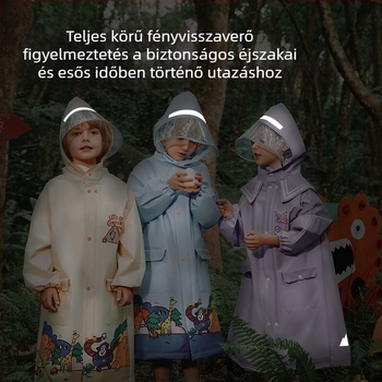 Lemon Baby EVA esőponcsó gyerekeknek – kültéri túrákhoz, vízálló, méretek M–XL