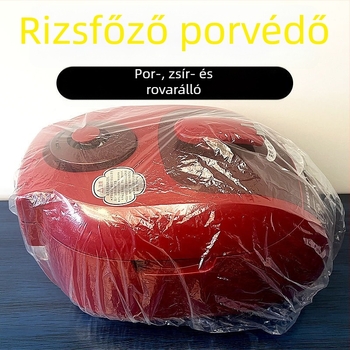 Egyszer használatos porvédő sapka, extra nagy és vastag, rizsfőzőhöz, átlátszó műanyag fólia fedél