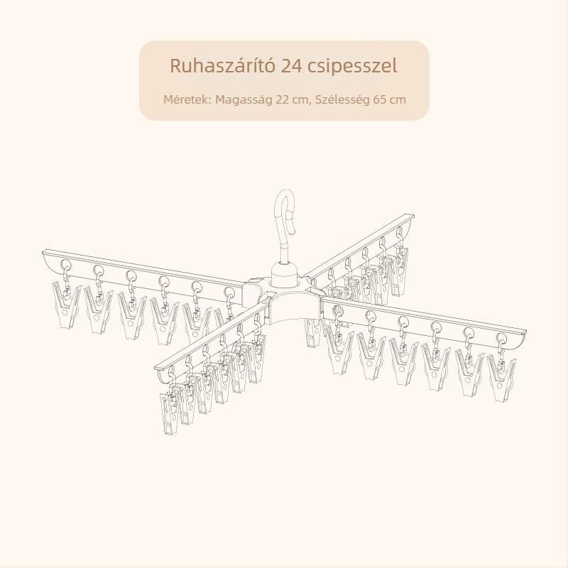 Bpaba ruhaszárító állvány forgatható, padlón álló, több méretű, pelenkák és törölközők számára, újszülötteknek