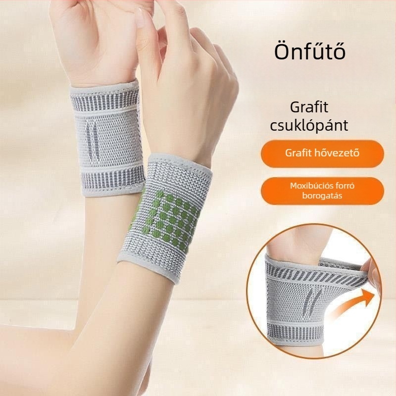 Grafén csuklópánt, uniszex, ínsérülésekre és sérülésekre, lélegző beltéri és kültéri sportokhoz