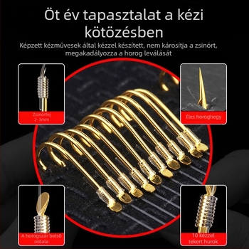Prémium arany bevonatos dupla horog készlet