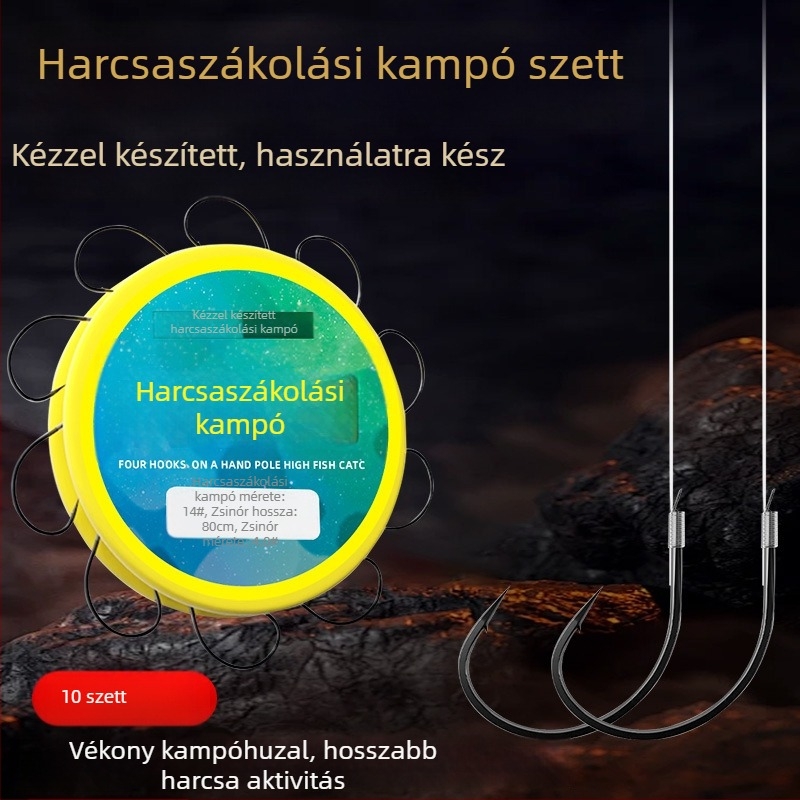 Mud Loach Hook horgászrig élőcsalihoz, tövises horog, fordított horoggal a Mandarin hal és a sügér számára