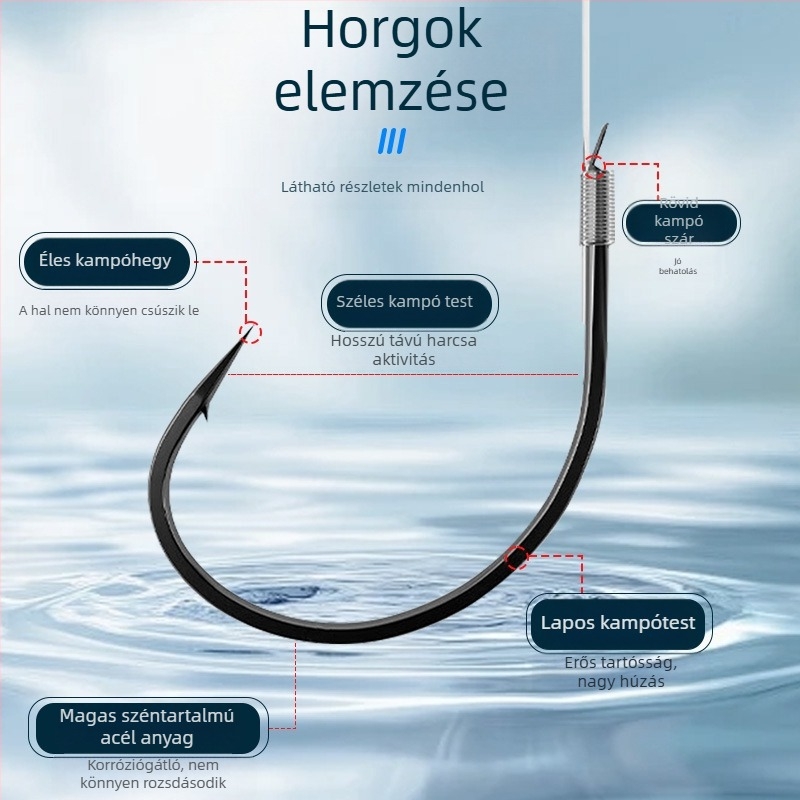 Mud Loach Hook horgászrig élőcsalihoz, tövises horog, fordított horoggal a Mandarin hal és a sügér számára