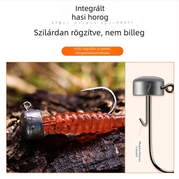 Öntött Ned-fejű ólmos jig, 7 g, puha csalihoz
