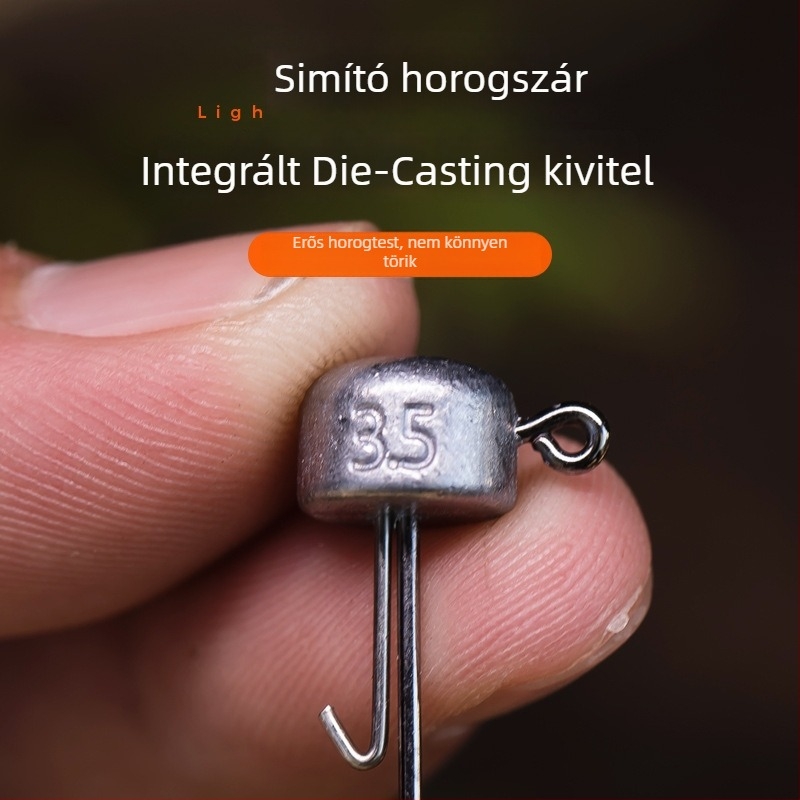 Öntött Ned-fejű ólmos jig, 7 g, puha csalihoz
