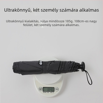 PARACHASE 108 cm ultra könnyű, megnagyított esernyő vinyl bevonattal, UV védelem UPF 50+, nap- és eső elleni parasol nőknek