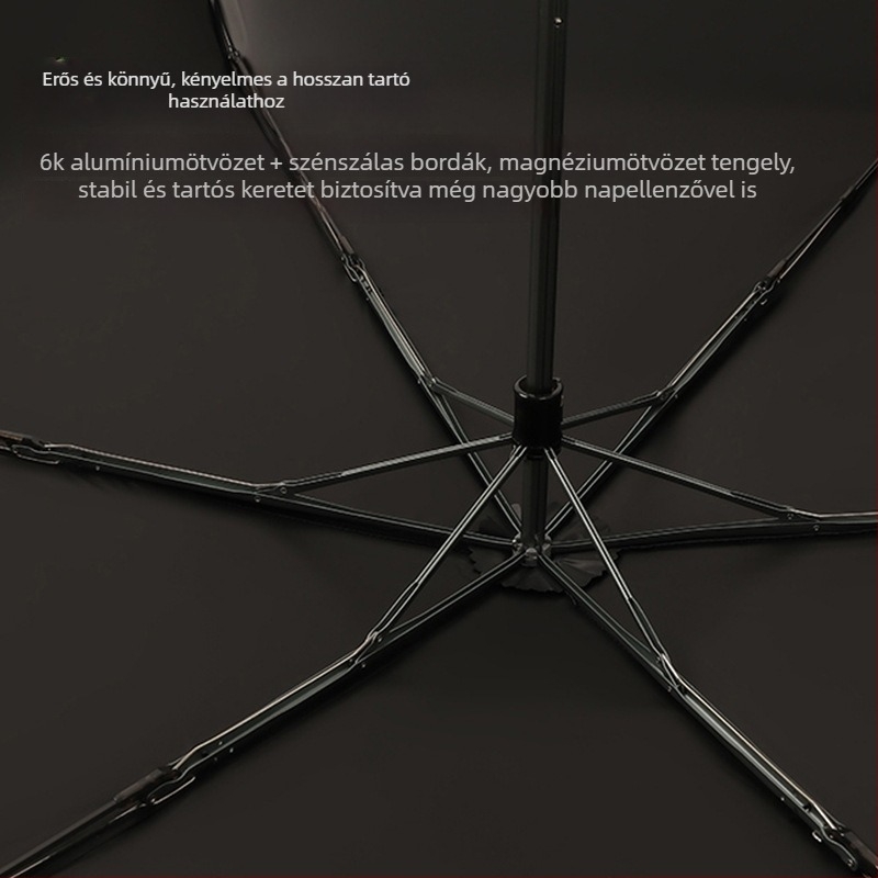 PARACHASE 108 cm ultra könnyű, megnagyított esernyő vinyl bevonattal, UV védelem UPF 50+, nap- és eső elleni parasol nőknek