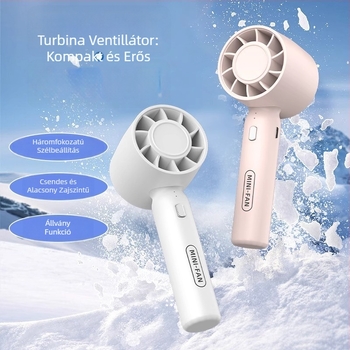Nyári hordozható kézi USB turbó ventilátor – mini kefe nélküli asztali ventilátor, csendes