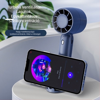 Nyári hordozható kézi USB turbó ventilátor – mini kefe nélküli asztali ventilátor, csendes
