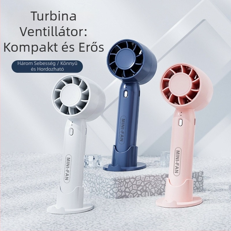 Nyári hordozható kézi USB turbó ventilátor – mini kefe nélküli asztali ventilátor, csendes