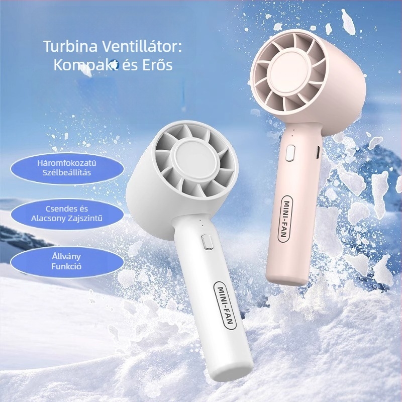 Nyári hordozható kézi USB turbó ventilátor – mini kefe nélküli asztali ventilátor, csendes