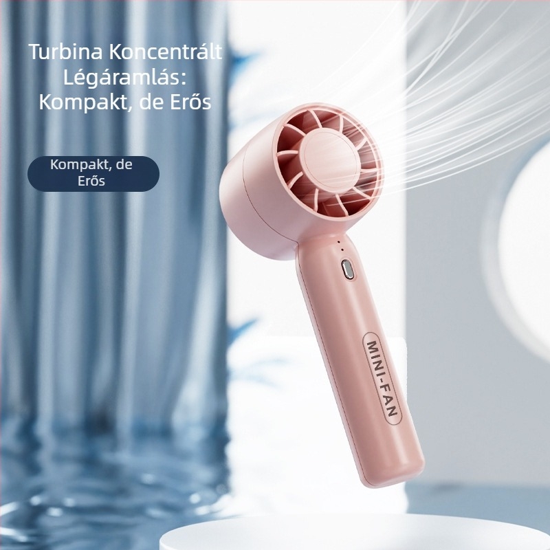 Nyári hordozható kézi USB turbó ventilátor – mini kefe nélküli asztali ventilátor, csendes