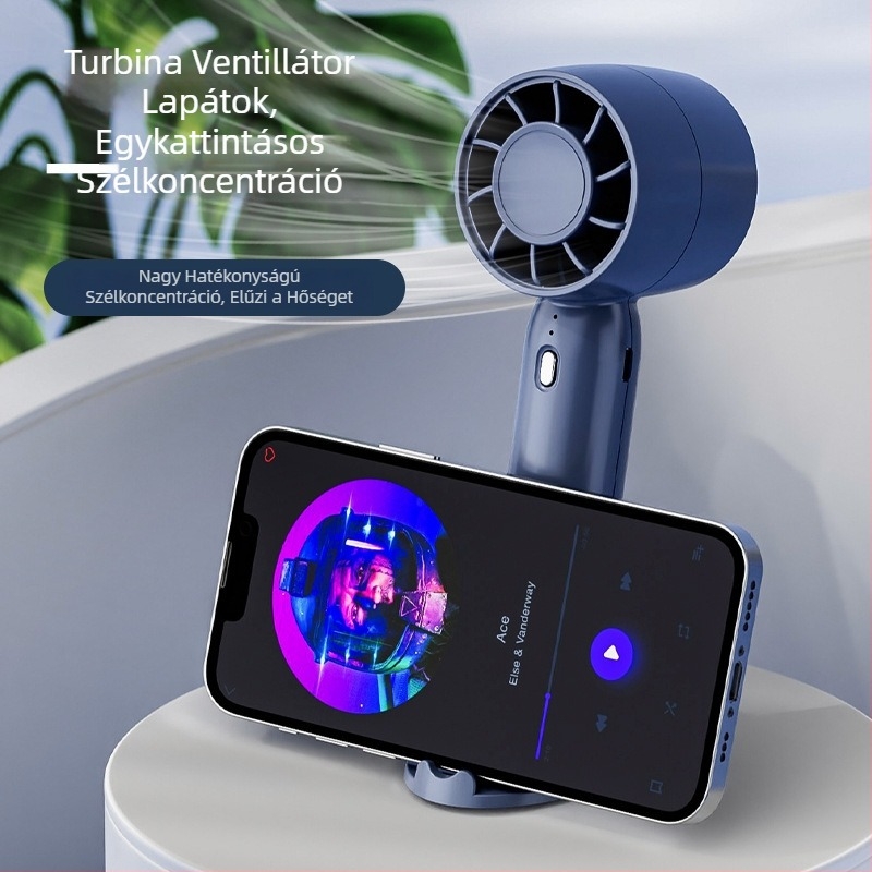 Nyári hordozható kézi USB turbó ventilátor – mini kefe nélküli asztali ventilátor, csendes