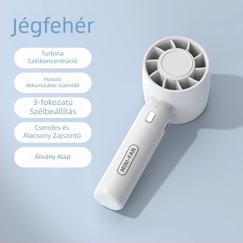 Nyári hordozható kézi USB turbó ventilátor – mini kefe nélküli asztali ventilátor, csendes