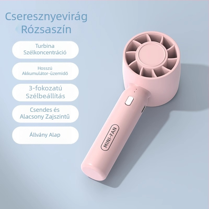 Nyári hordozható kézi USB turbó ventilátor – mini kefe nélküli asztali ventilátor, csendes