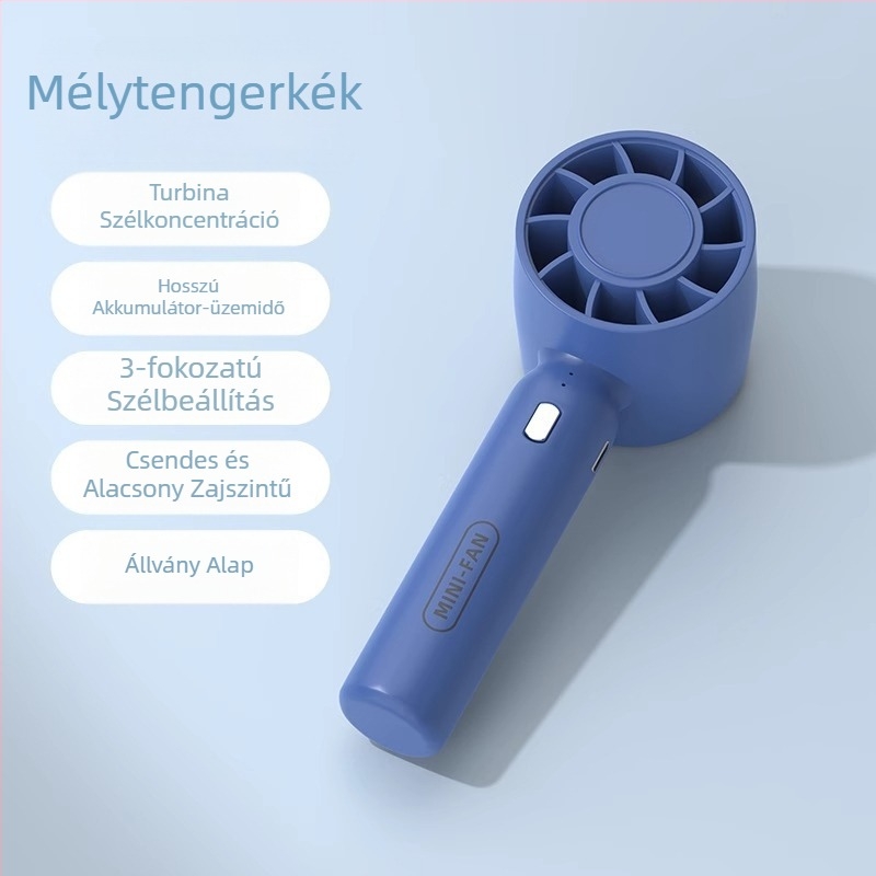 Nyári hordozható kézi USB turbó ventilátor – mini kefe nélküli asztali ventilátor, csendes