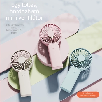 USB-töltő kézi mini ventilátor, hordozható kültéri ventilátor hosszú üzemidővel és 3 sebességgel