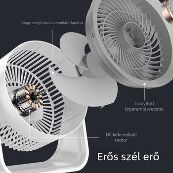 USB többfunkciós asztali ventilátor otthonra és kollégiumba, asztali keringető ventilátor, mini hordozható ventilátor