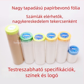 Egyszer használatos porvédő film papírmákkal festéshez és diatomit díszítéshez