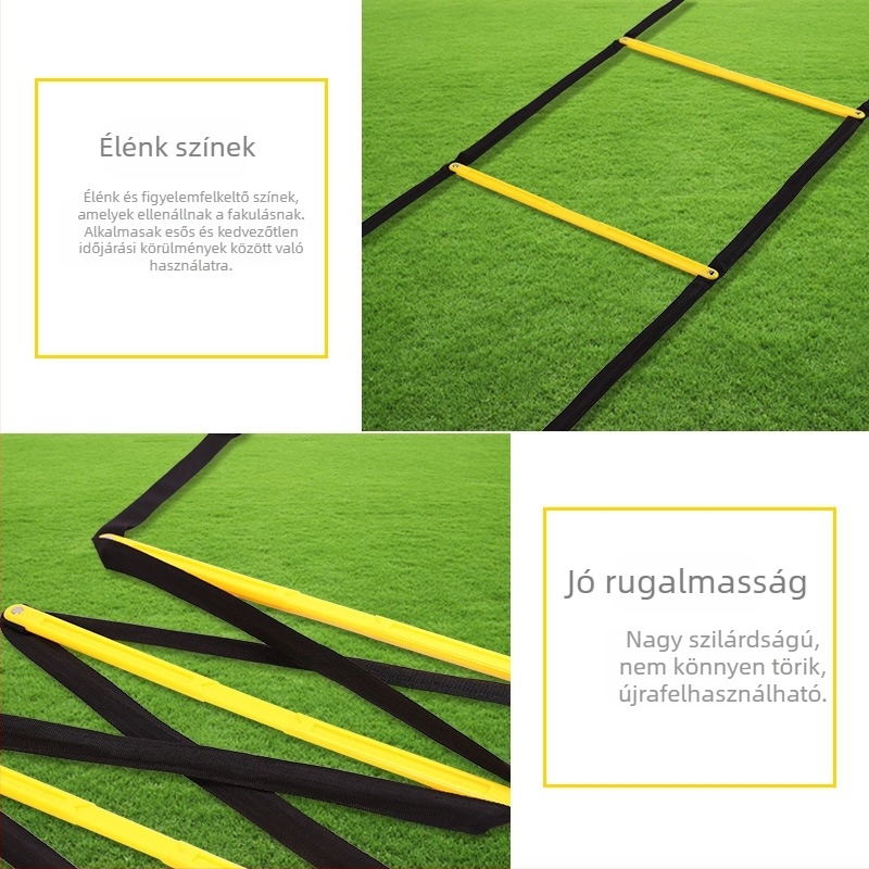 Rögzített ügyességi létra futball-edzéshez – többfunkciós ugrólétra, kötél-létra és gyorslétra