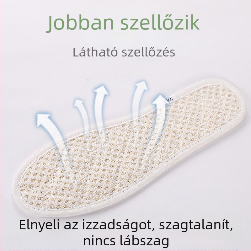 Természetes luffa talpbetét, lélegző, izzadságot felszívó, szagtalanító, uniszex, minden évszakhoz, sport- és edzőcipőkhöz