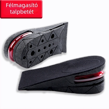 Légáteresztő magasságot növelő talpbetét – láthatatlan magasságot növelő betét, fél talp, sporthoz, 3/5 cm, uniszex