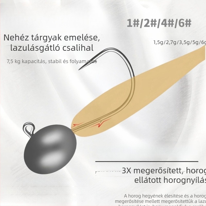 Root horog horgásathoz, 4x megerősített, dupla szár, vast profil, görbe száj, méret 1