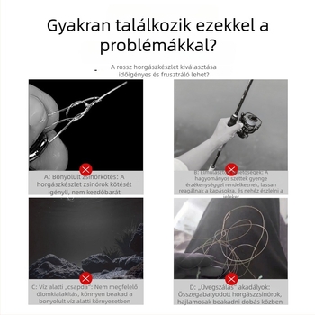 Sárkányhorgászati készlet csalival, fordított horog, háromágú horog nyolcas gyűrűvel, ólommentes