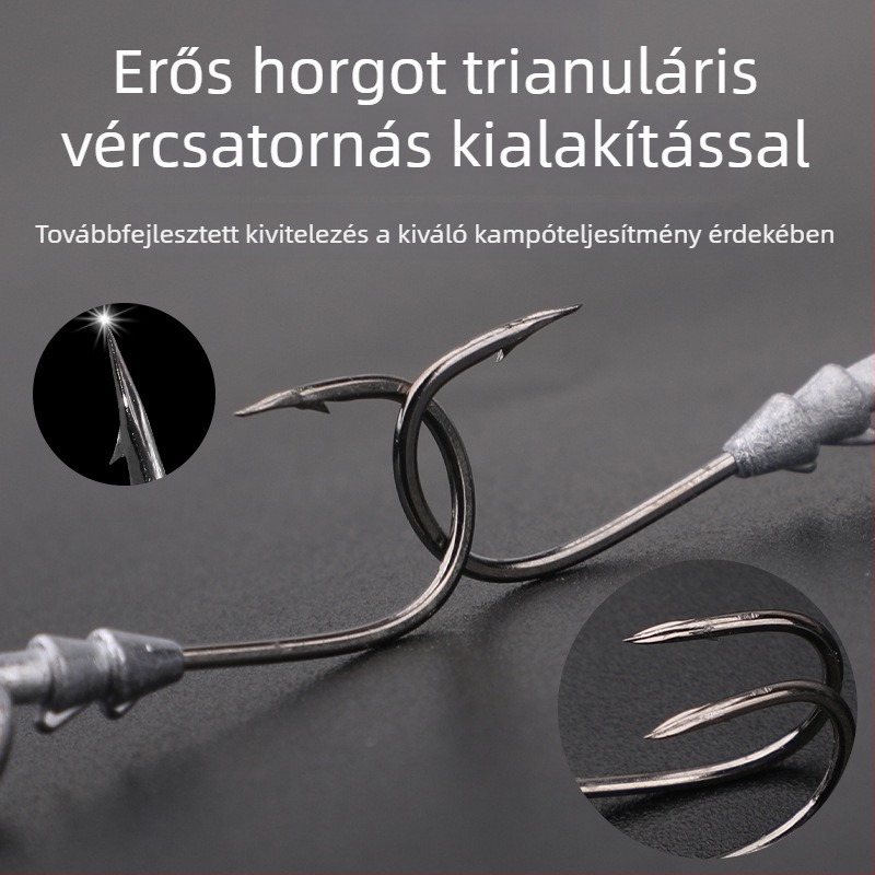 Ólomfejű horog nagy szemmel, tengeri horgászathoz hajóval, 7–10 g