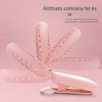 Rainbow mini USB újratölthető kézi ventilátor összecsukható kialakítással, műanyag lapátokkal, beépített 500–800 mAh akkumulátor, két sebesség, 3–6 órás üzemidő