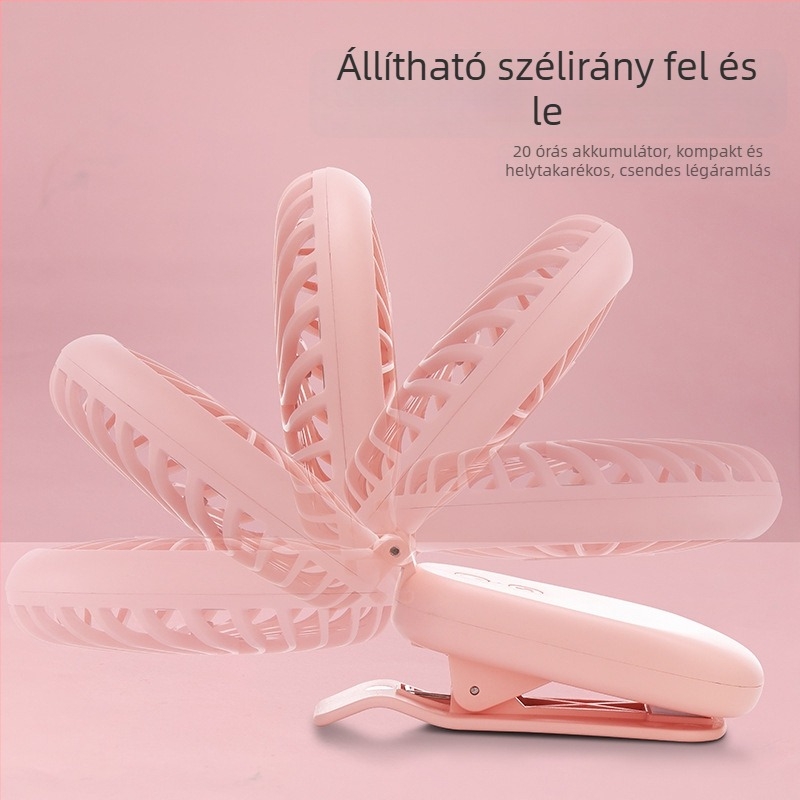 Rainbow mini USB újratölthető kézi ventilátor összecsukható kialakítással, műanyag lapátokkal, beépített 500–800 mAh akkumulátor, két sebesség, 3–6 órás üzemidő