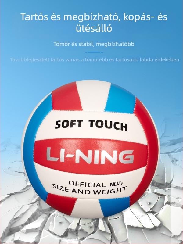 Li-Ning 5-ös számú röplabda – puha bőr, beltéri edzéslabda