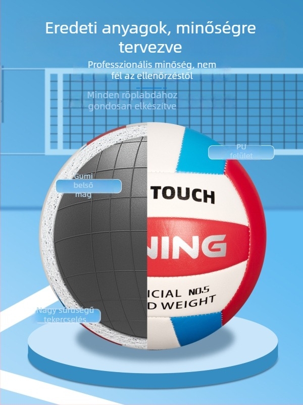 Li-Ning 5-ös számú röplabda – puha bőr, beltéri edzéslabda