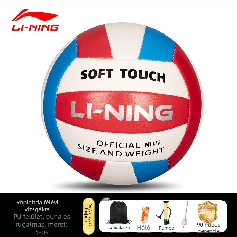 Li-Ning 5-ös számú röplabda – puha bőr, beltéri edzéslabda