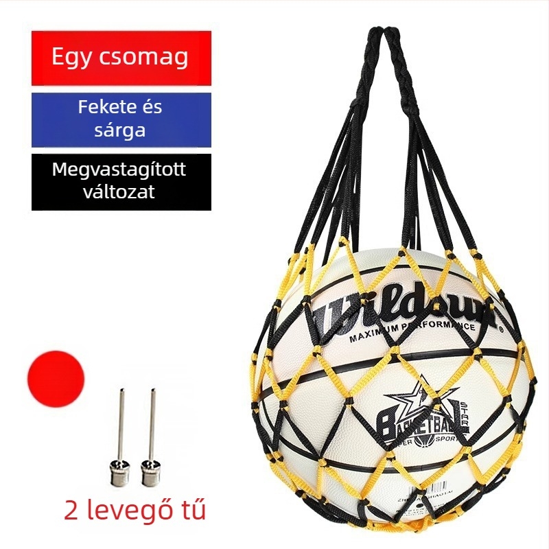 Hálós sporttáska kosár- és futballlabdákhoz
